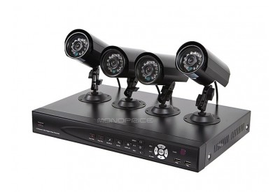 Système 4 Cams - Ext / Int -  4 ch DVR Internet